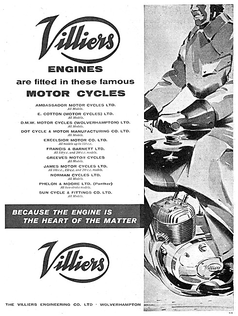 Villers Motorcycle Engines 1959                                  