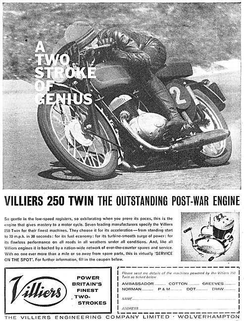 1960 Villers 250 cc Twin                                         