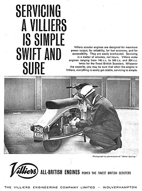 Villers Motor Scooter Engines 1961                               