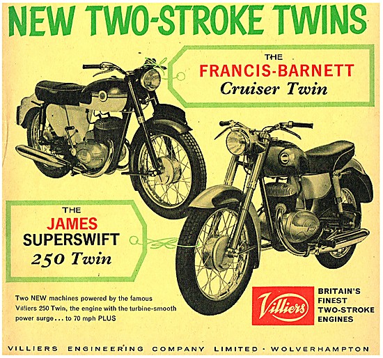 Villers Two-Stroke Motor Cycle Engines 1961 Advert               