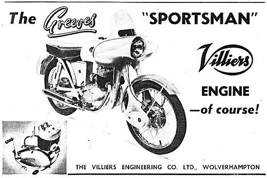 1962 Villers 250 cc Twin Motor Cycle Engine                      