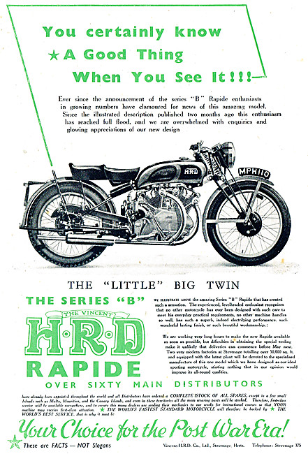 1946 Vincent Rapide Series B                                     