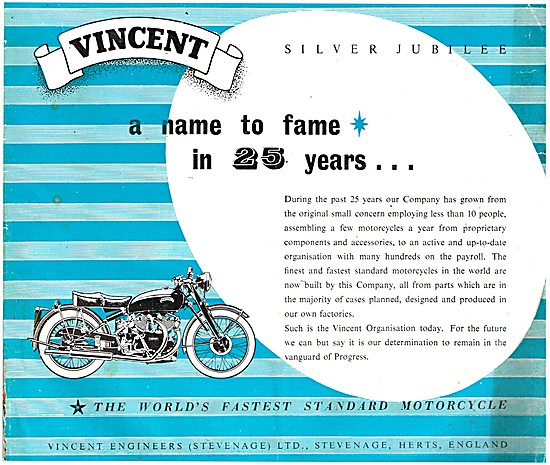 Vincent Black Shadow - Vincent Rapide 1953                       