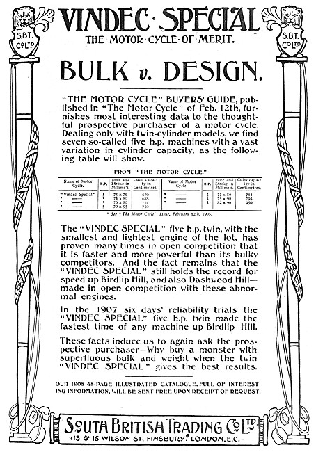 SBT Vindec Special Motor Cycles                                  