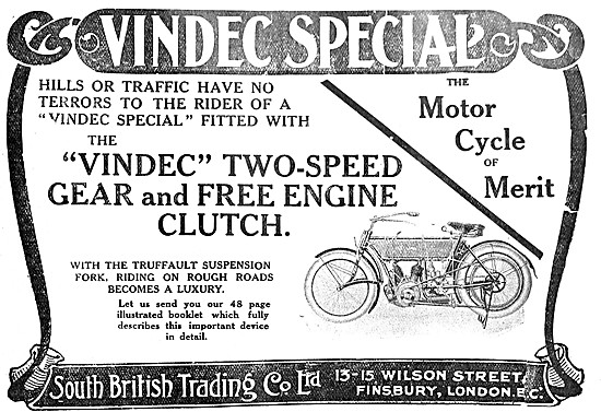Vindec Motor Cycles - Vindec Two Speed Gear & Free Engine Clutch 