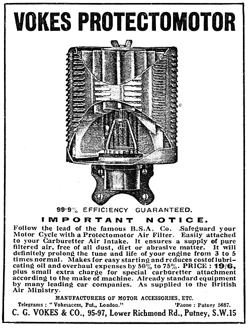 Vokes Protectomotor Air Filters                                  