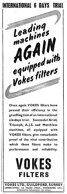 Vokes Motor Cycle Air Filters - Vokes Motor Cycle Oil Filters    