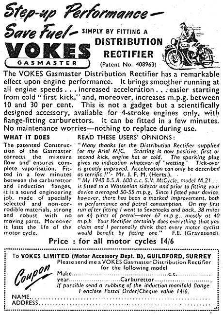 Vokes Gasmaster Fuel Distribution Rectifier                      