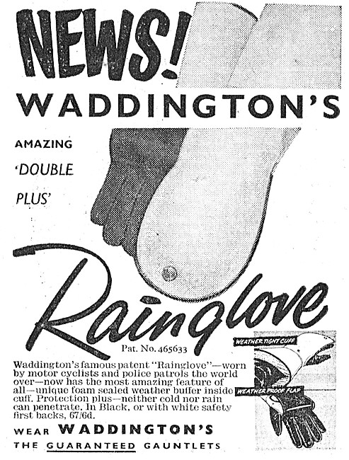 Waddingtons Motorcyclists Raingloves                             