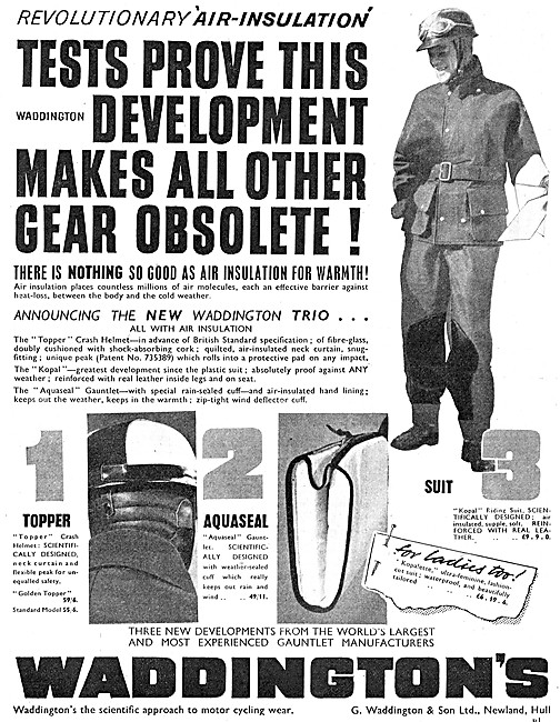 Waddingtons Weatherprrof Motor Cycle Suits                       