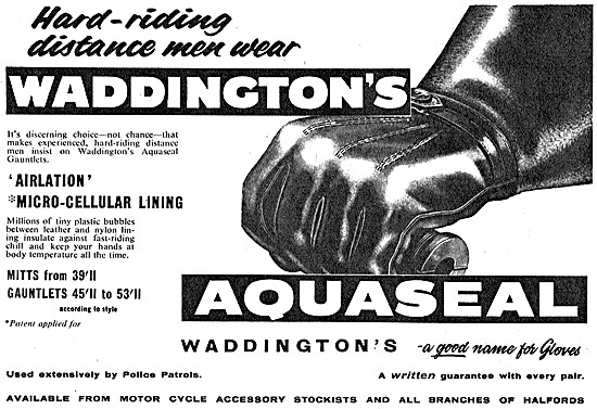 Waddingtons Aquaseal Gloves - Airlation Gove Linings             