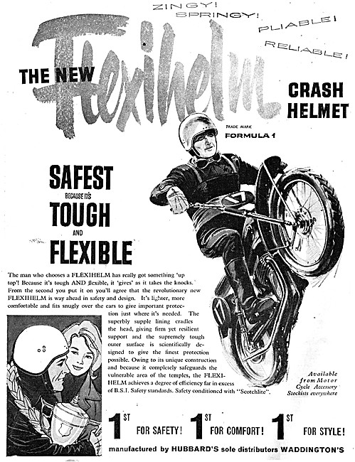 Waddingtons Flexihelm Motor Cycle Helmet 1960                    