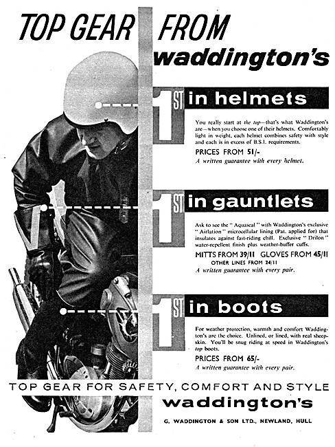 Waddingtons Weatherproof Motor Cycle Clothing                    