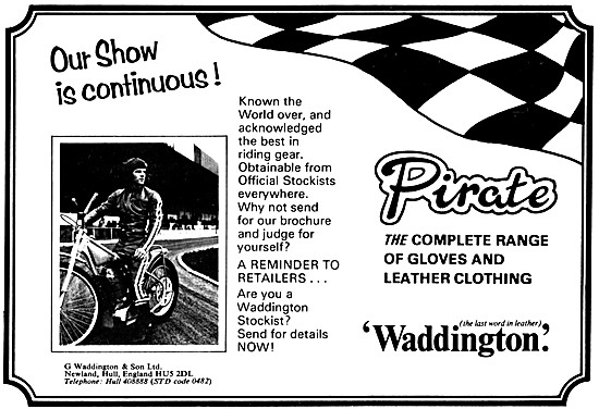 Waddington Motor Cycle Leathers & Gloves                         