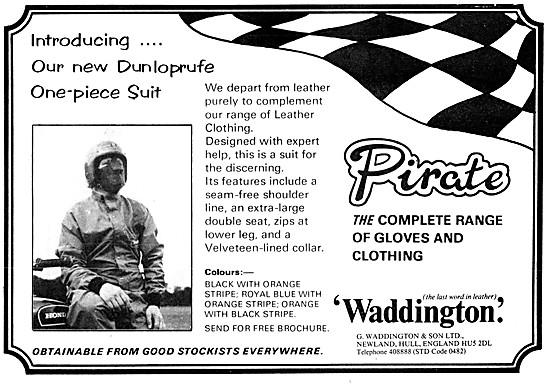 Waddington Dunloprufe One-Piece Suit 1975                        