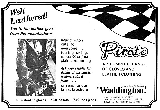 Waddington Pirate Motorcycle Gear Waddington Leathers            