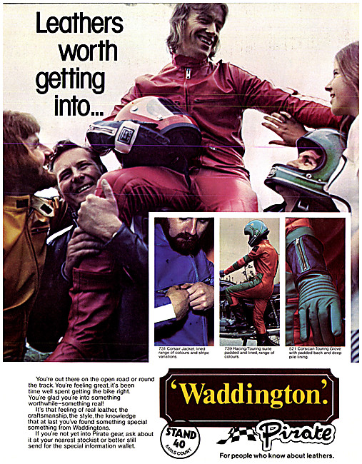 Waddingtons Pirate Range Of Motor Cycle Clothing                 