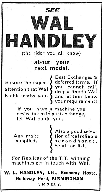 Wal Handley Motorcycle Sales & Service Holloway Head Birmingham  