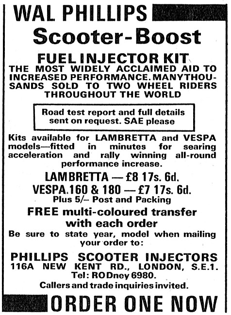 Wal Phillips Scooter-Boost Fuel Injector Kit                     