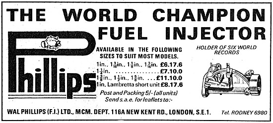 Wal Phillips Fuel Injector                                       