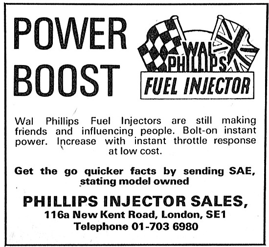 Wal Phillips Fuel Injectors 1970                                 