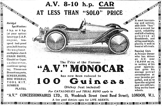 AV Cars - AV Monocar - AV Bicar                                  