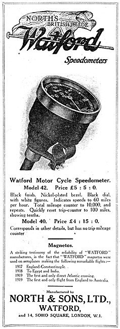 Watford Motor Cycle Speedometers                                 