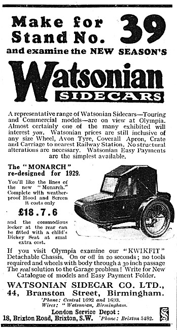 Watsonian Monarch Sidecar                                        