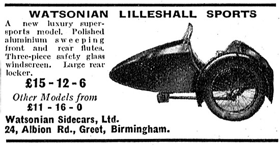 Watsonian Lilleshall Sidecar                                     