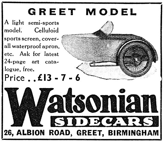 1938 Watsonian Greet Sidecar                                     