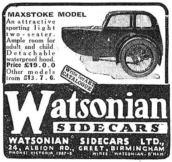 Watsonian Maxstoke Sidecar                                       