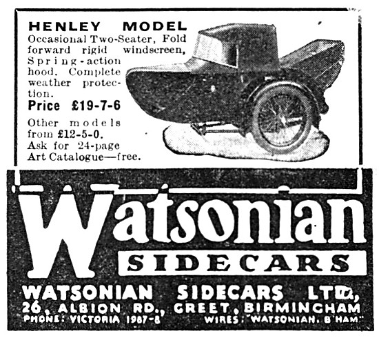1939 Watsonian Henley Sidecar                                    