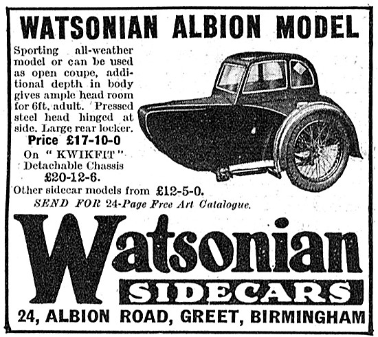 Watsonian Albion Sidecar                                         