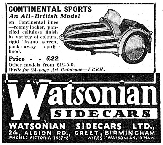 Watsonian Continental Sports Sidecar                             
