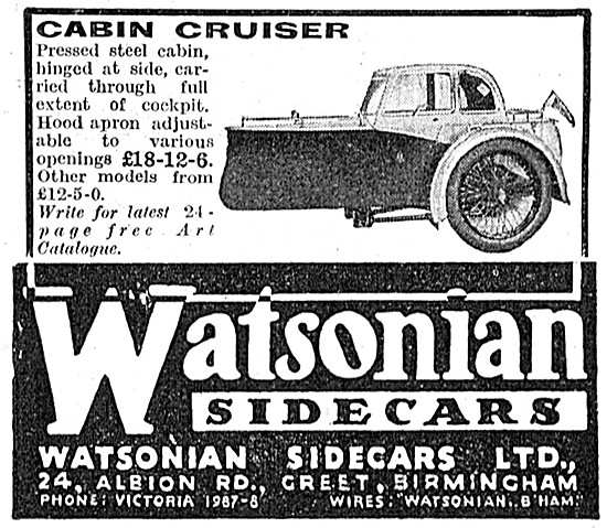 Watsonian Cabin Cruiser Sidecar                                  