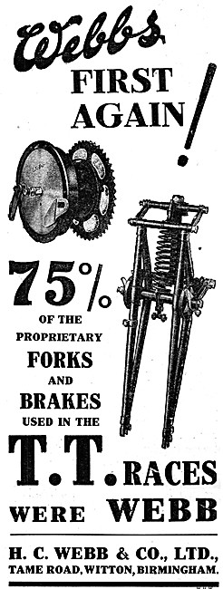 Webb Spring Forks & Internal Expanding Hub Brakes                