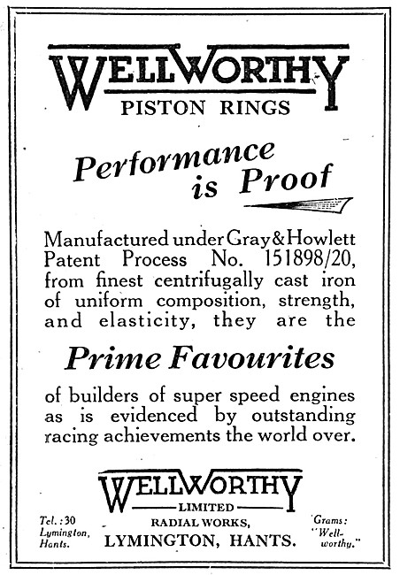 Wellworthy Piston Rings                                          