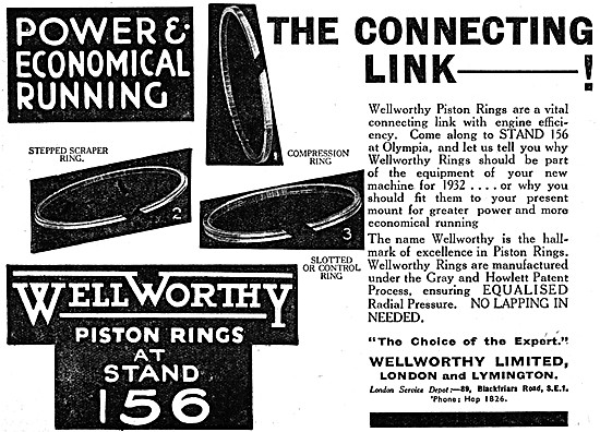 Wellworthy Piston Rings                                          