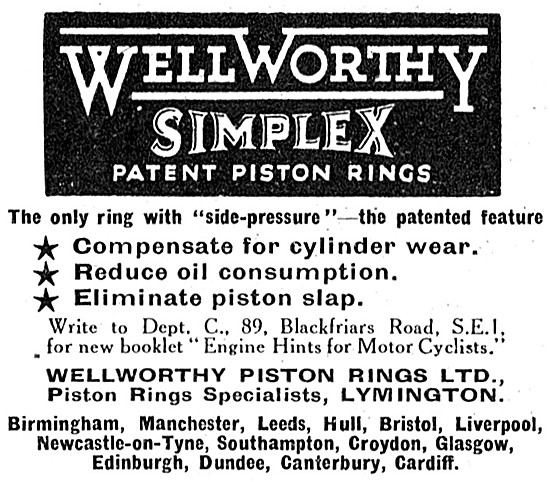 Wellworthy Simplex Piston Rings                                  