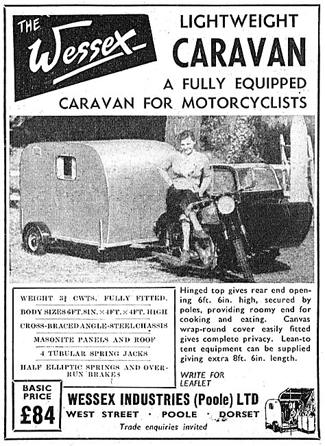 1954 Wessex Motorcycle Caravan                                   