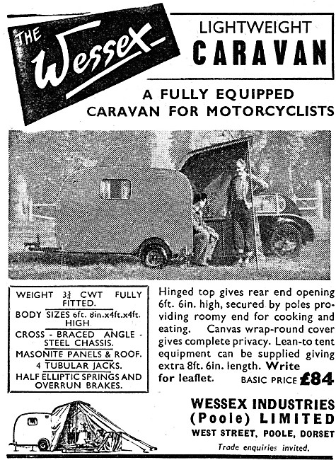Wessex Motorcycle Caravans - Wessex Lightweight Caravan          