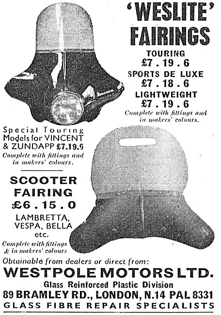 1958 Westlite Fairings                                           