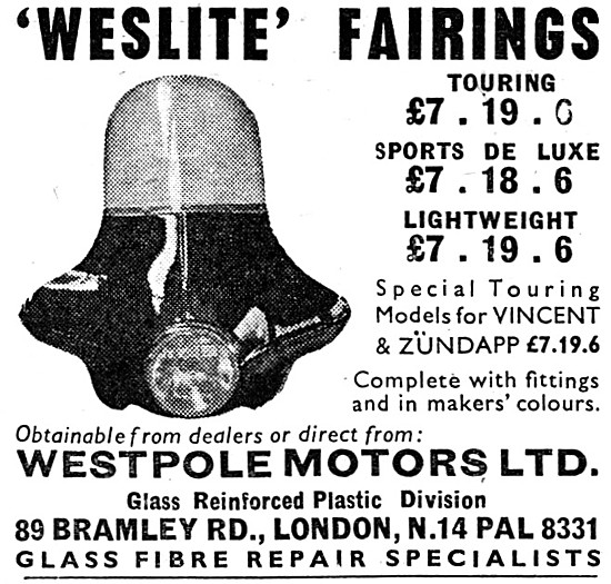 Westlite Motor Cycle Fairings & Windshields                      