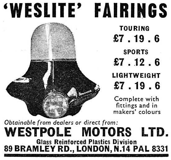 Westpole Westlite Motor Cycle Fairings                           