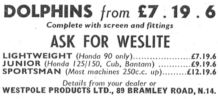 Westlite Dolphin Fairings                                        