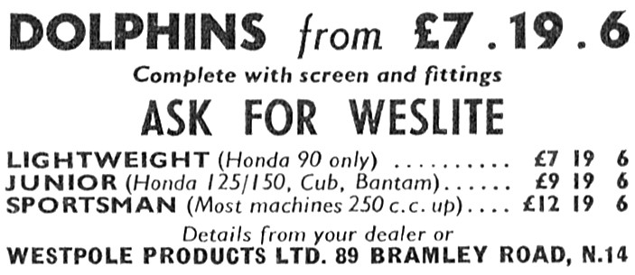 Westlite Motor Cycle Dolphin Fairings                            