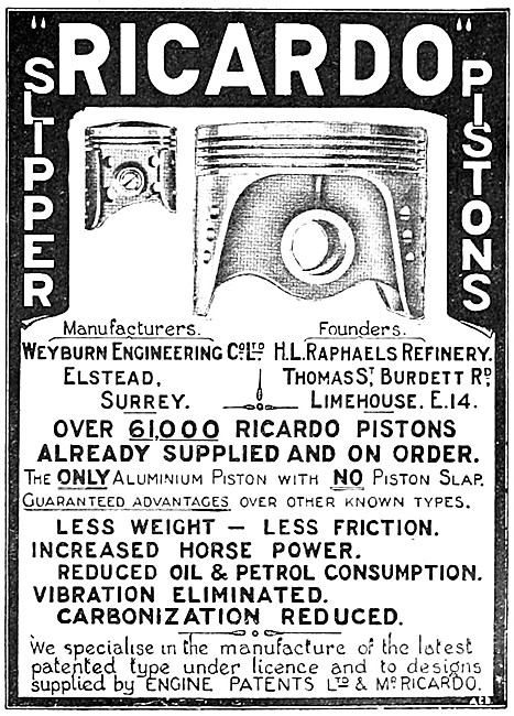 Weyburn Engineering - Ricardo Pistons                            