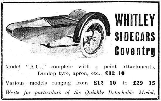 1926 Whitley Model A.G. Sidecar                                  