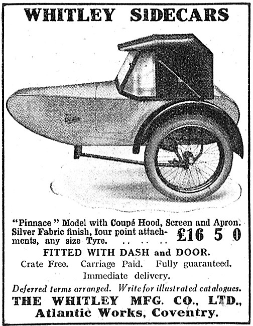1928 Whitley Pinnace Sidecar                                     