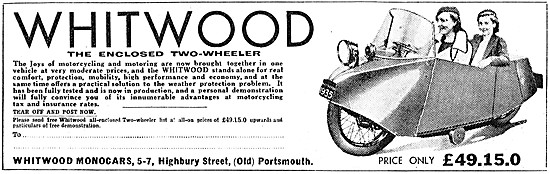1935 Whitwood Monocar - Portsmouth                               